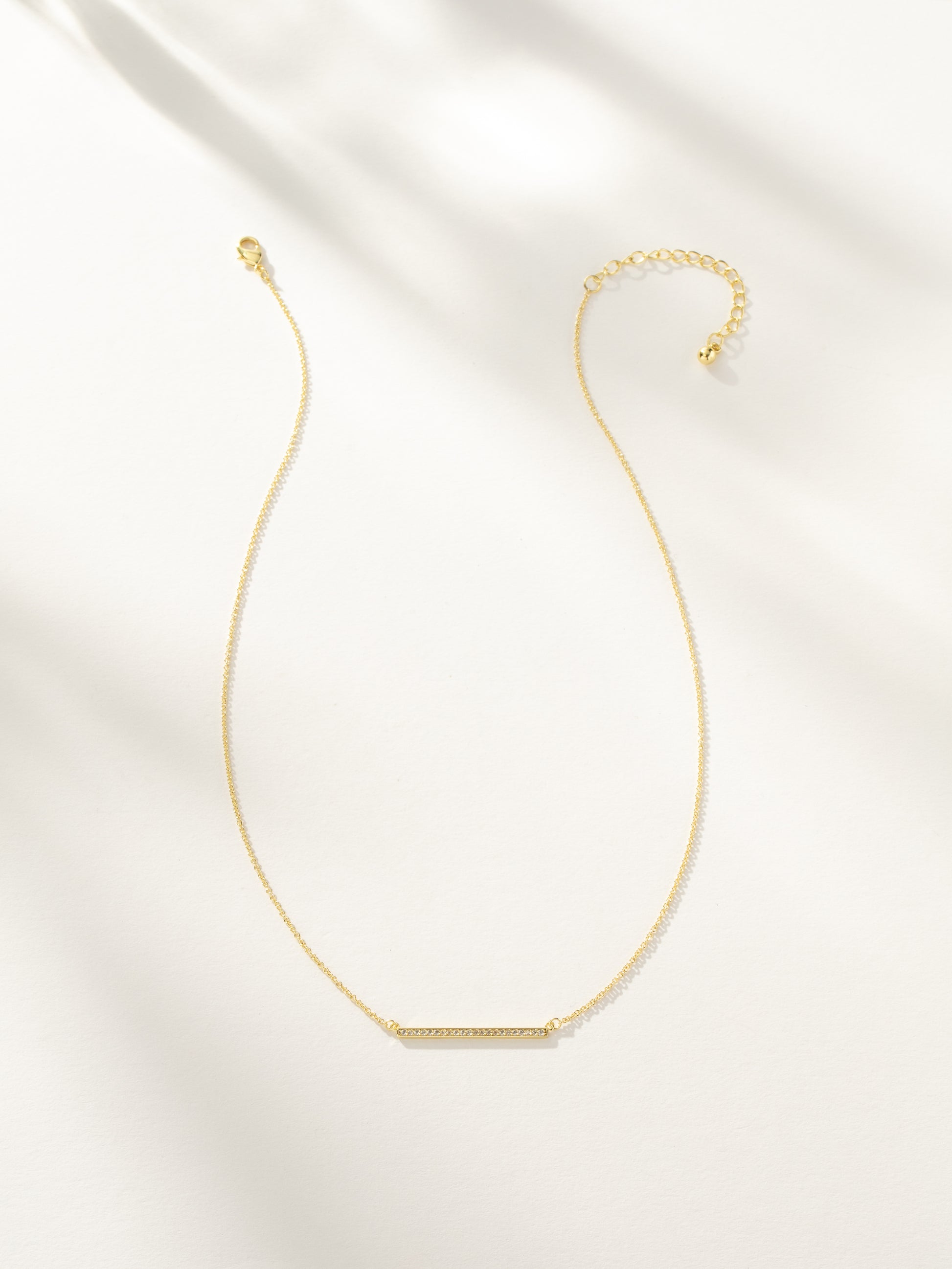 Blinding Lights Horizontal Bar Necklace | Gold | Product Image | Uncommon James