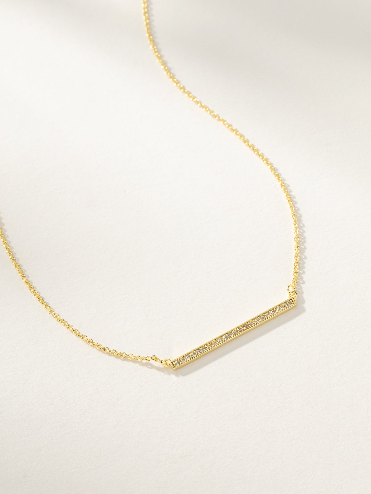 Blinding Lights Horizontal Bar Necklace | Gold | Product Image | Uncommon James