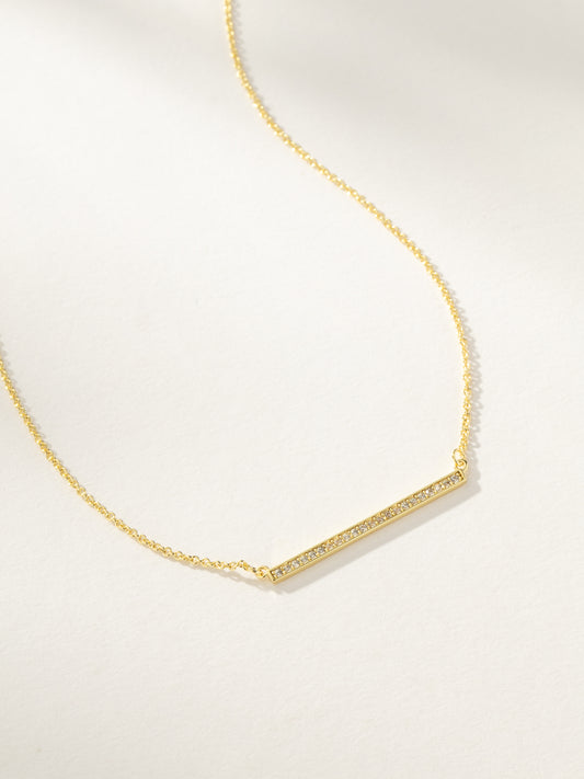 Blinding Lights Horizontal Bar Necklace | Gold | Product Image | Uncommon James