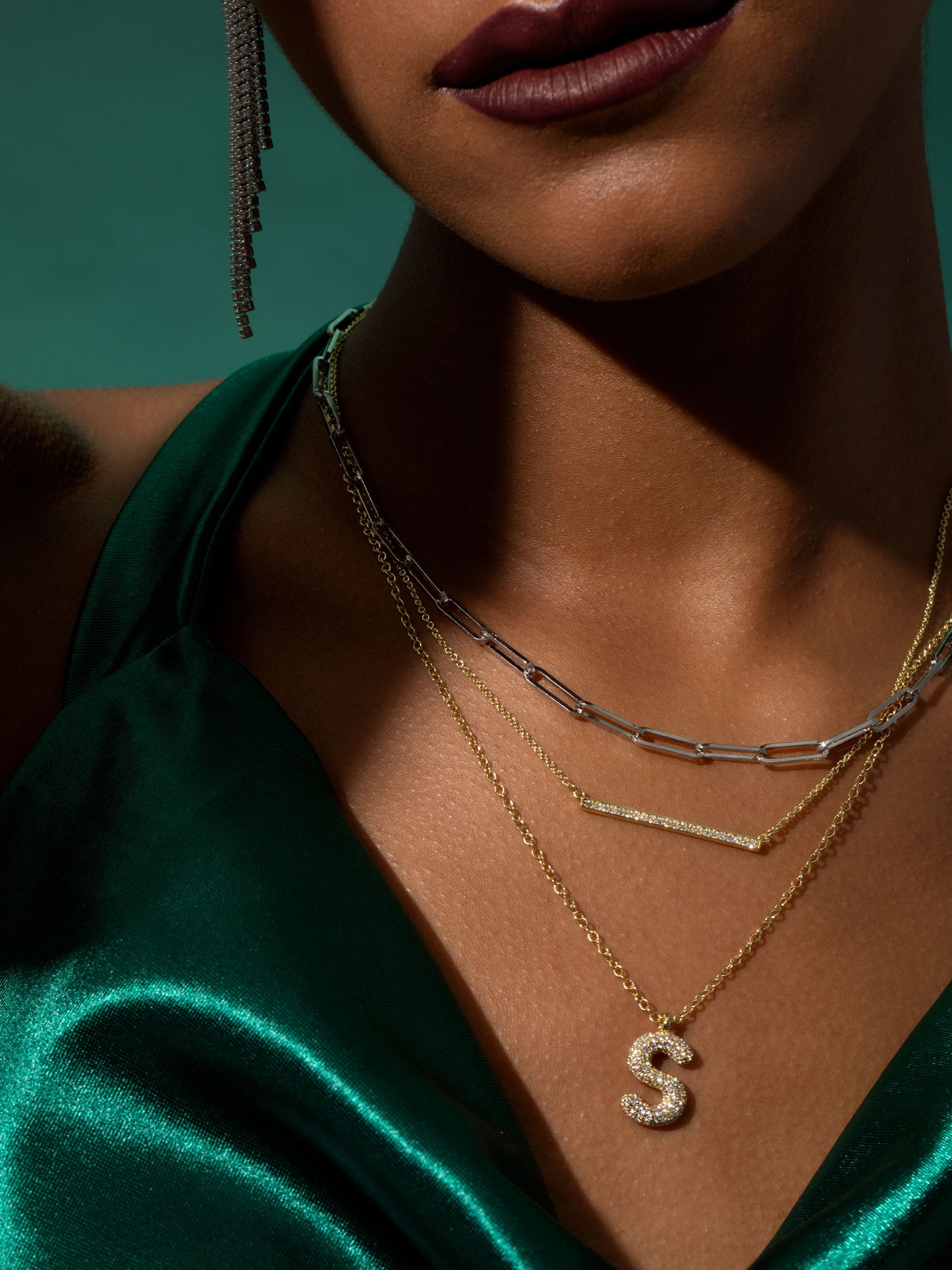 Bubble Letter Necklace 2.0 | Gold | Group Image | Uncommon James