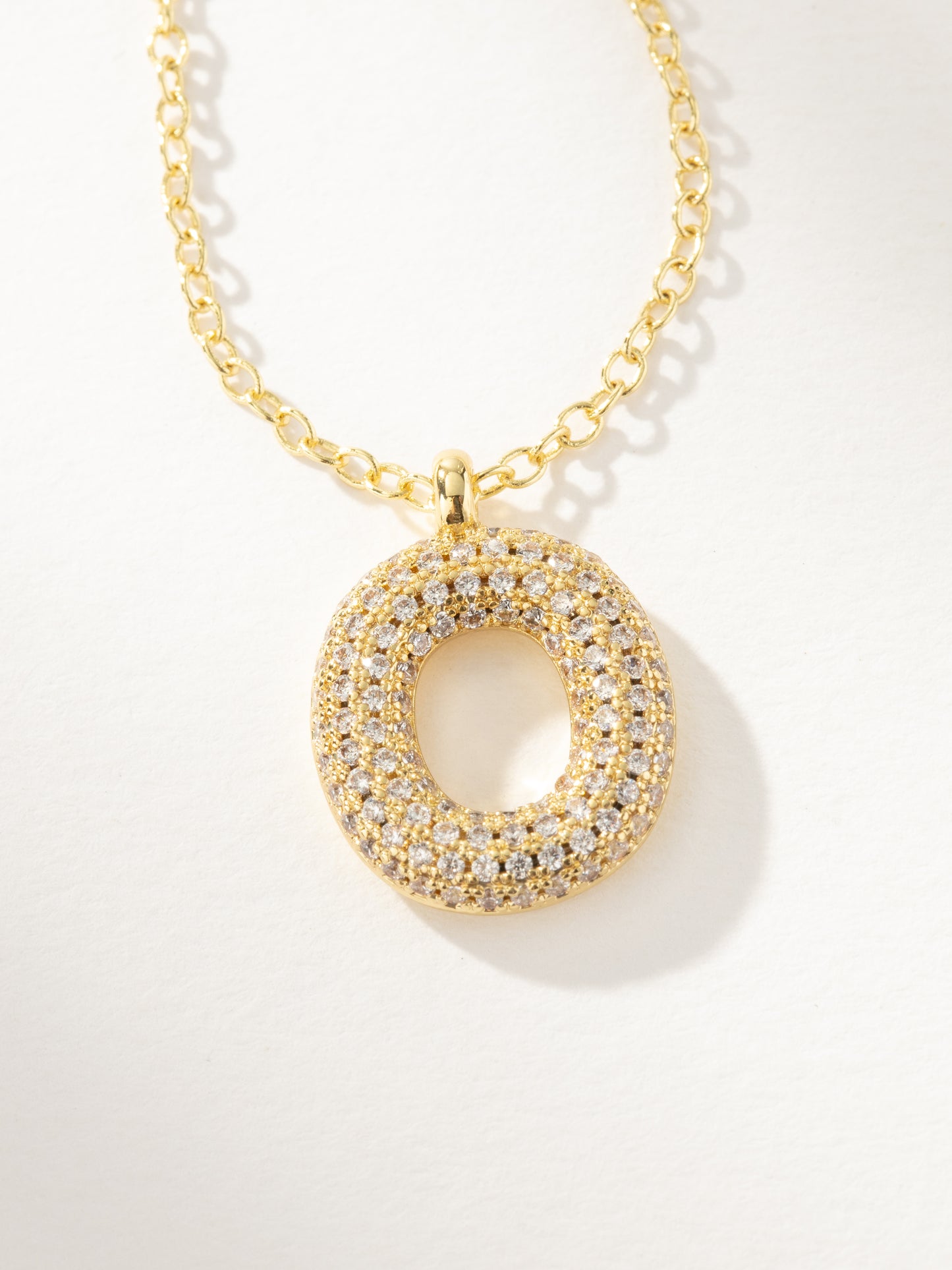Bubble Letter Necklace 2.0 | Gold O | Product Image | Uncommon James