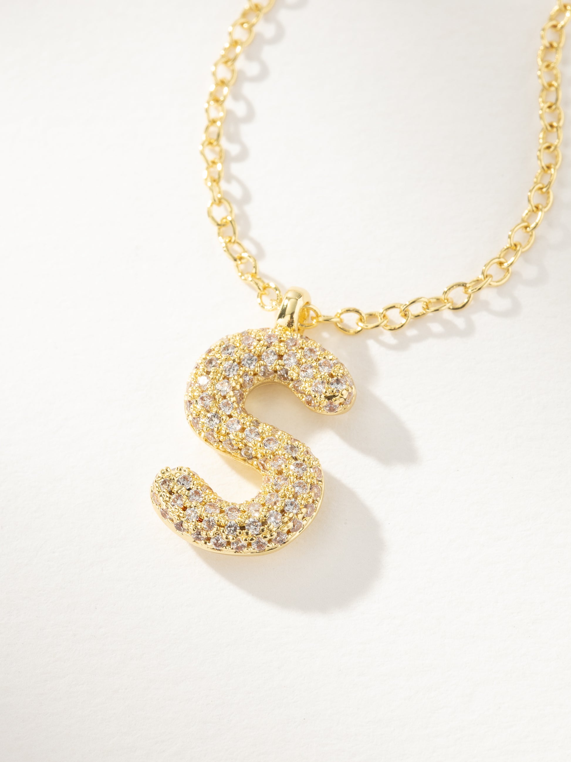 Bubble Letter Necklace 2.0 | Gold S | Product Image | Uncommon James