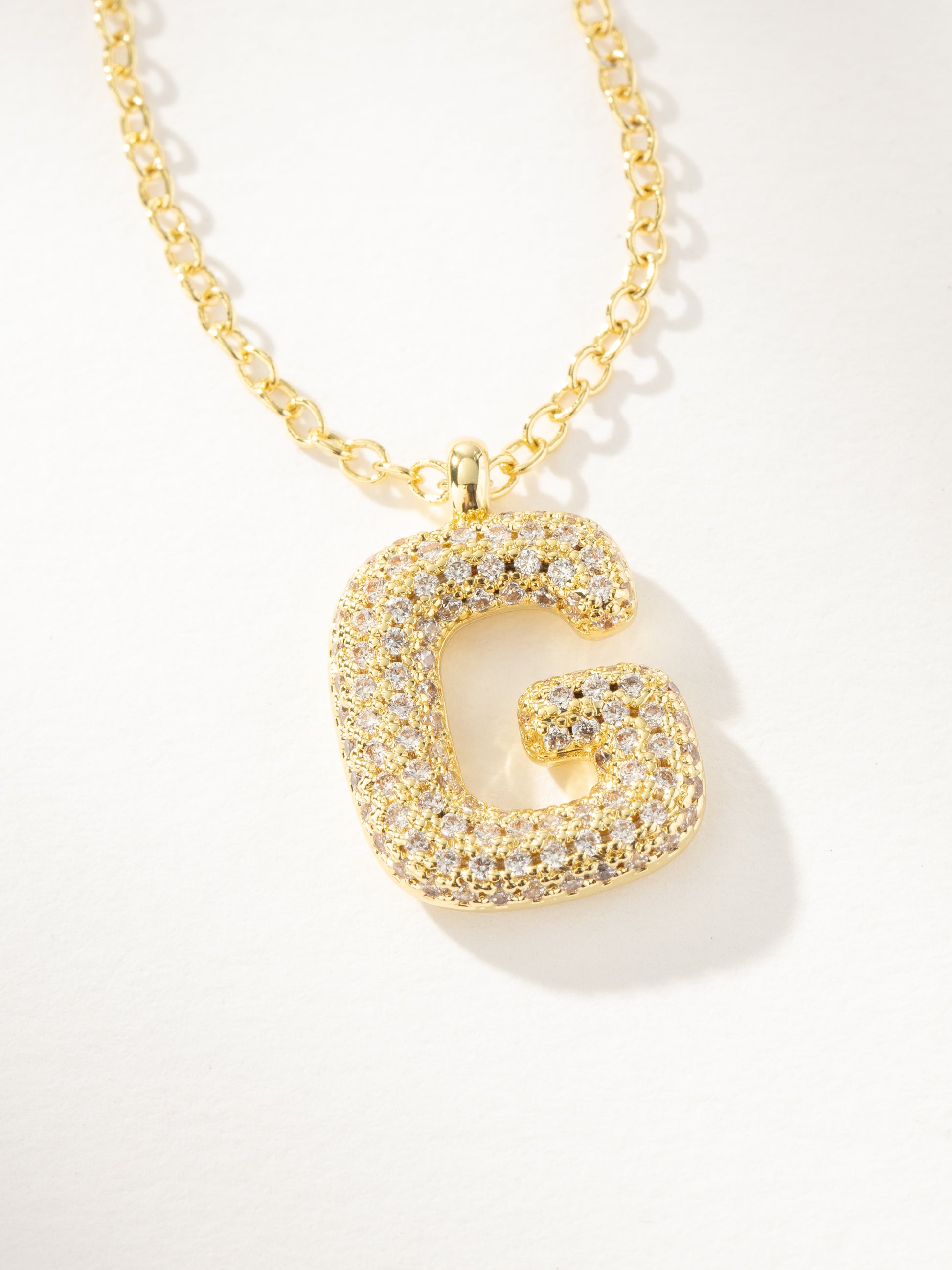 Bubble Letter Necklace 2.0 | Gold G | Product Image | Uncommon James