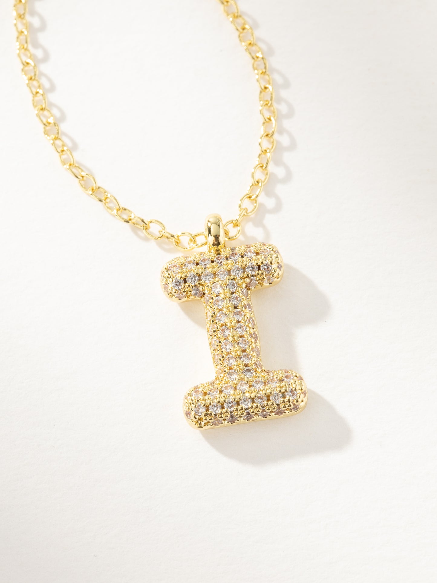 Bubble Letter Necklace 2.0 | Gold I | Product Image | Uncommon James