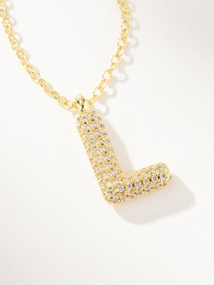 ["Bubble Letter Necklace 2.0 ", " Gold L ", " Product Image ", " Uncommon James"]