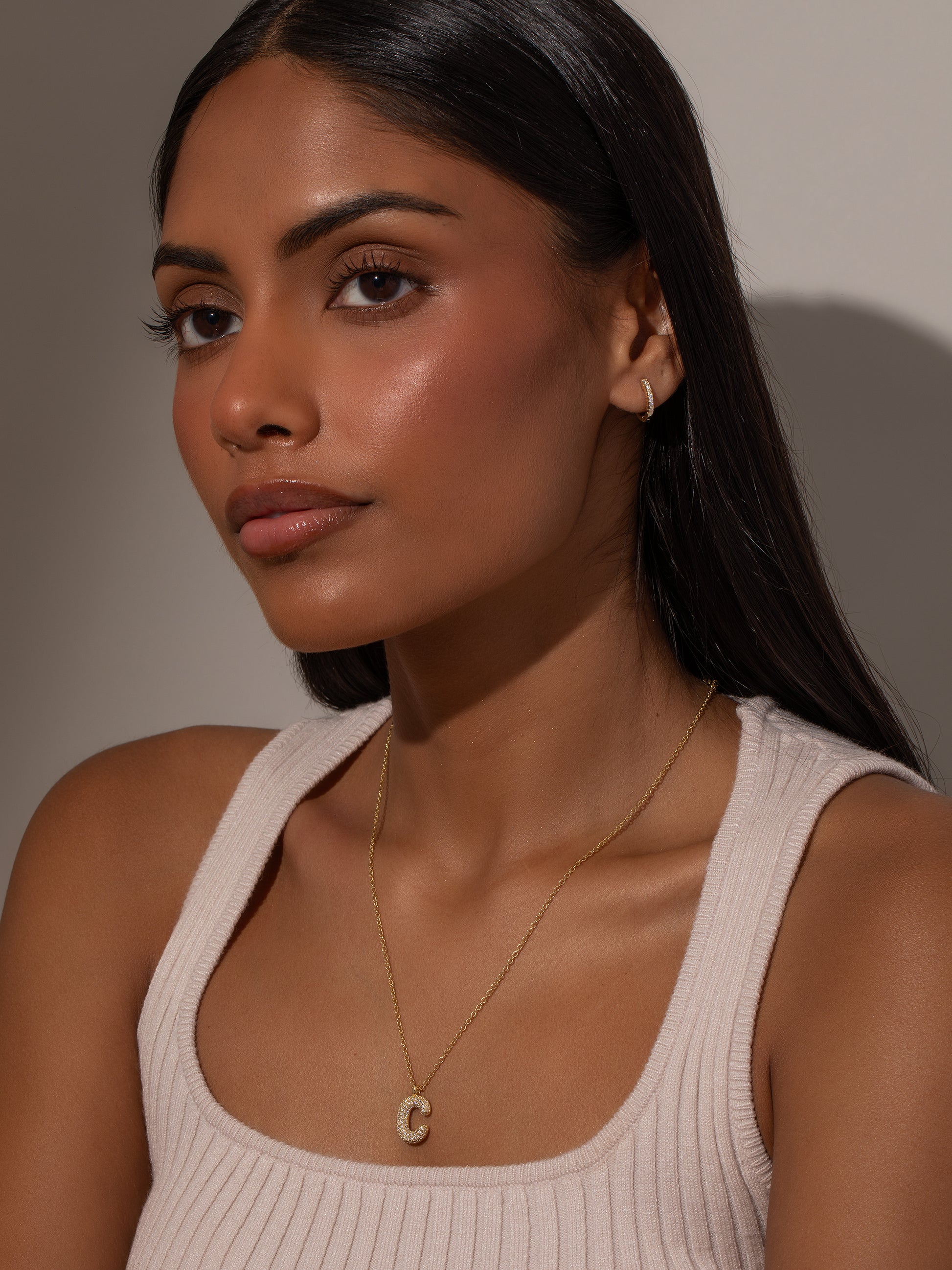 Bubble Letter Necklace 2.0 | Gold | Group Image | Uncommon James