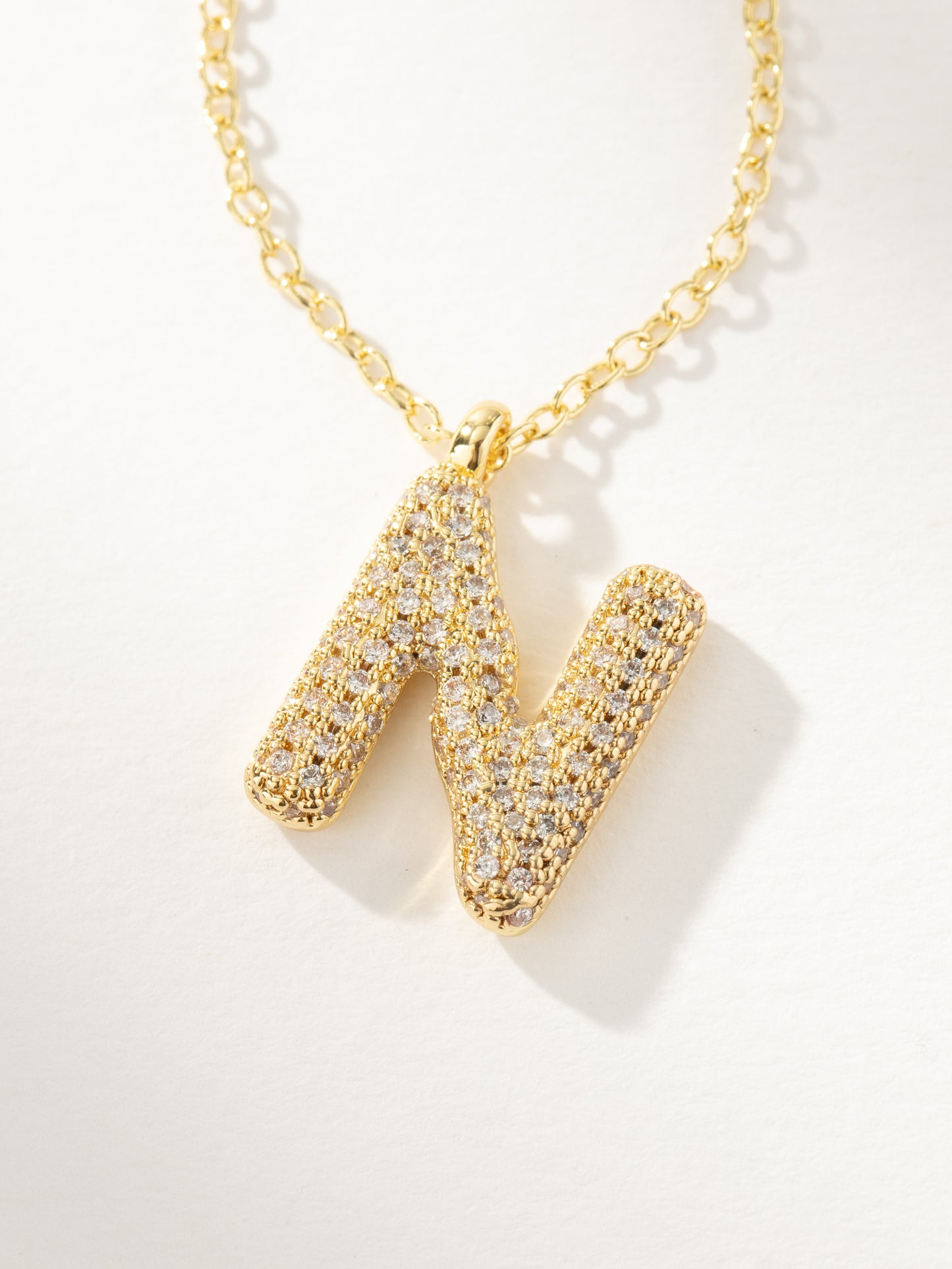 Bubble Letter Necklace 2.0 | Gold N | Product Image | Uncommon James