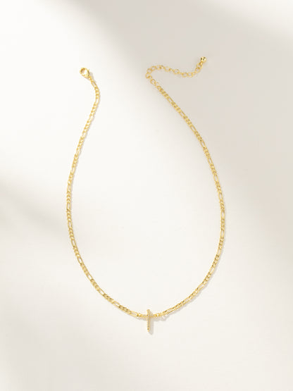 ["Everyday Cross Necklace ", " Gold ", " Product Image ", " Uncommon James"]