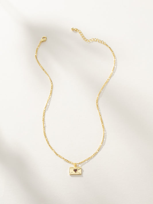 Love Letter Pendant Necklace | Gold | Product Image | Uncommon James
