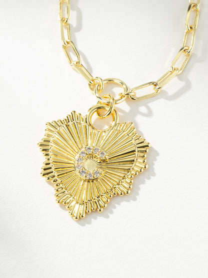 ["Lover Initial Necklace ", " Gold C ", " Product Image ", " Uncommon James"]