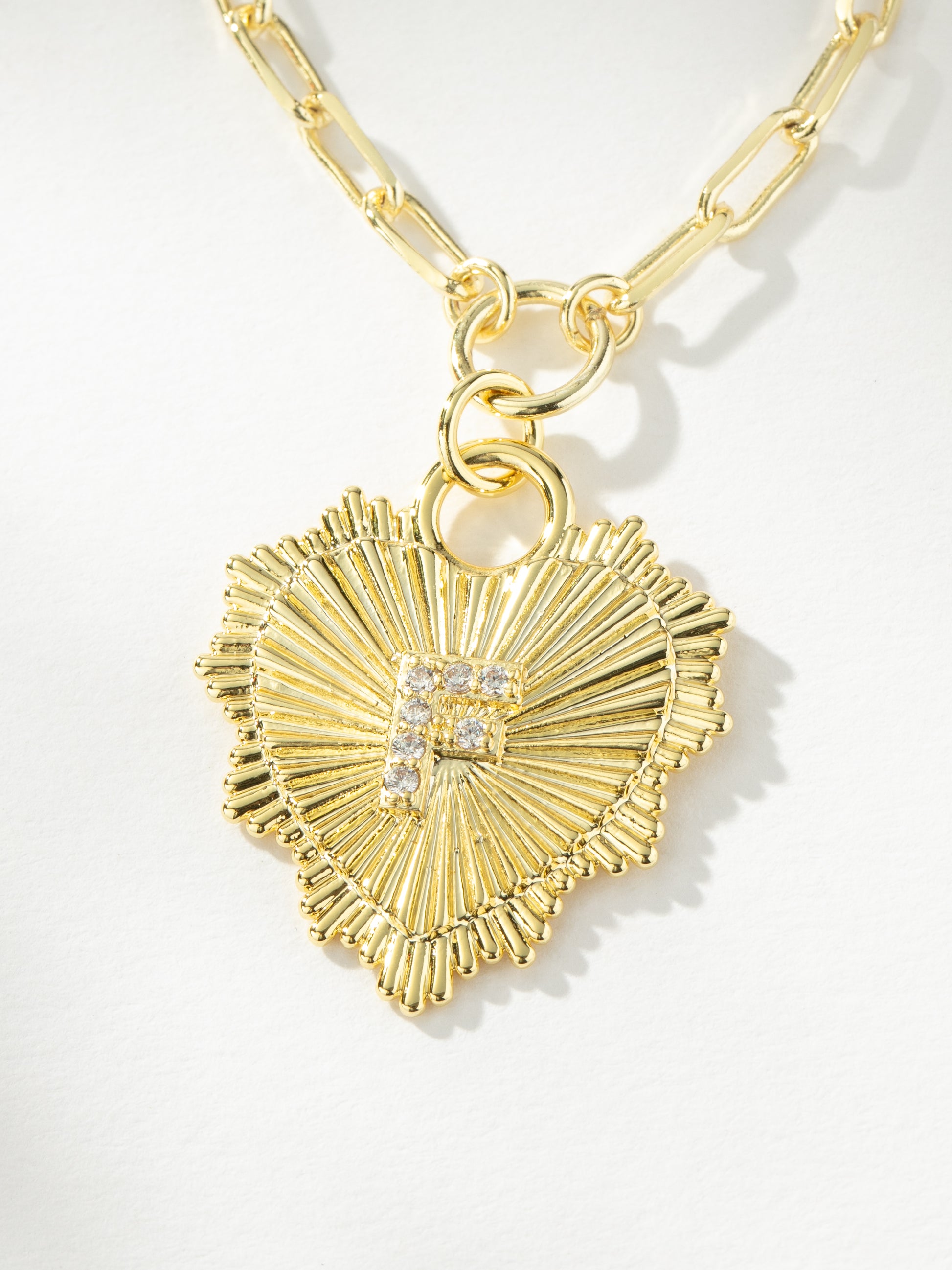 Lover Initial Necklace | Gold F | Product Image | Uncommon James