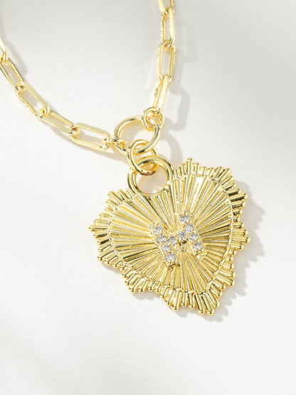 ["Lover Initial Necklace ", " Gold H ", " Product Image ", " Uncommon James"]