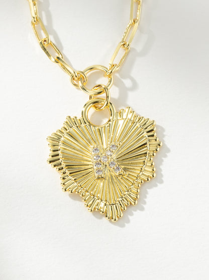 ["Lover Initial Necklace ", " Gold K ", " Product Image ", " Uncommon James"]