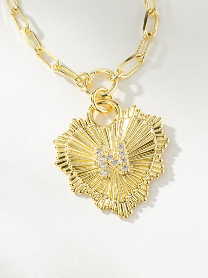 ["Lover Initial Necklace ", " Gold N ", " Product Image ", " Uncommon James"]