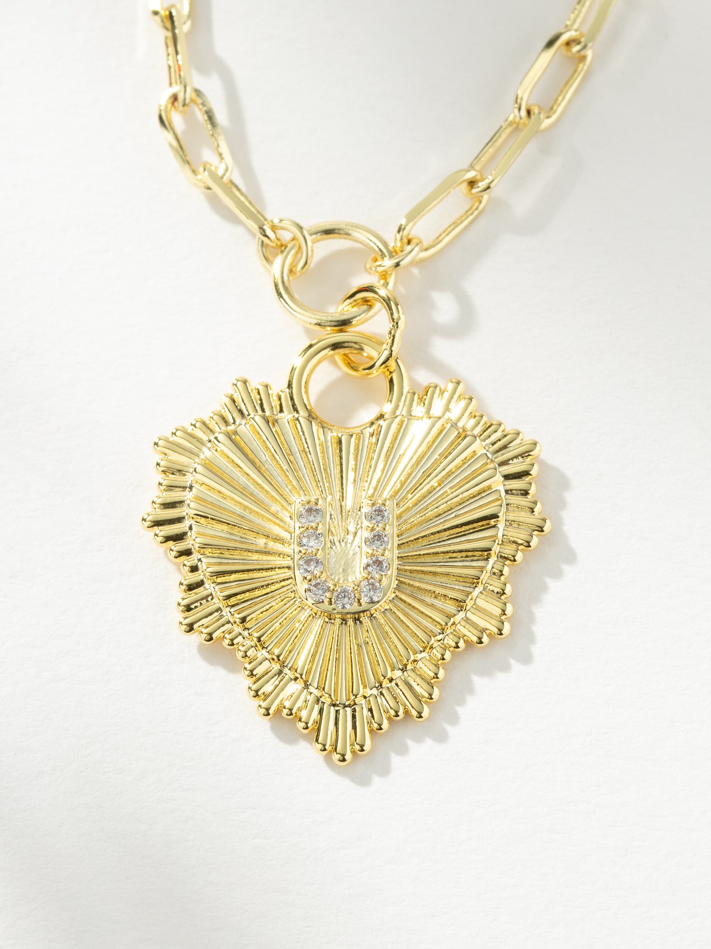 Lover Initial Necklace | Gold U | Product Image | Uncommon James