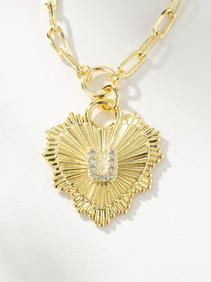 ["Lover Initial Necklace ", " Gold U ", " Product Image ", " Uncommon James"]