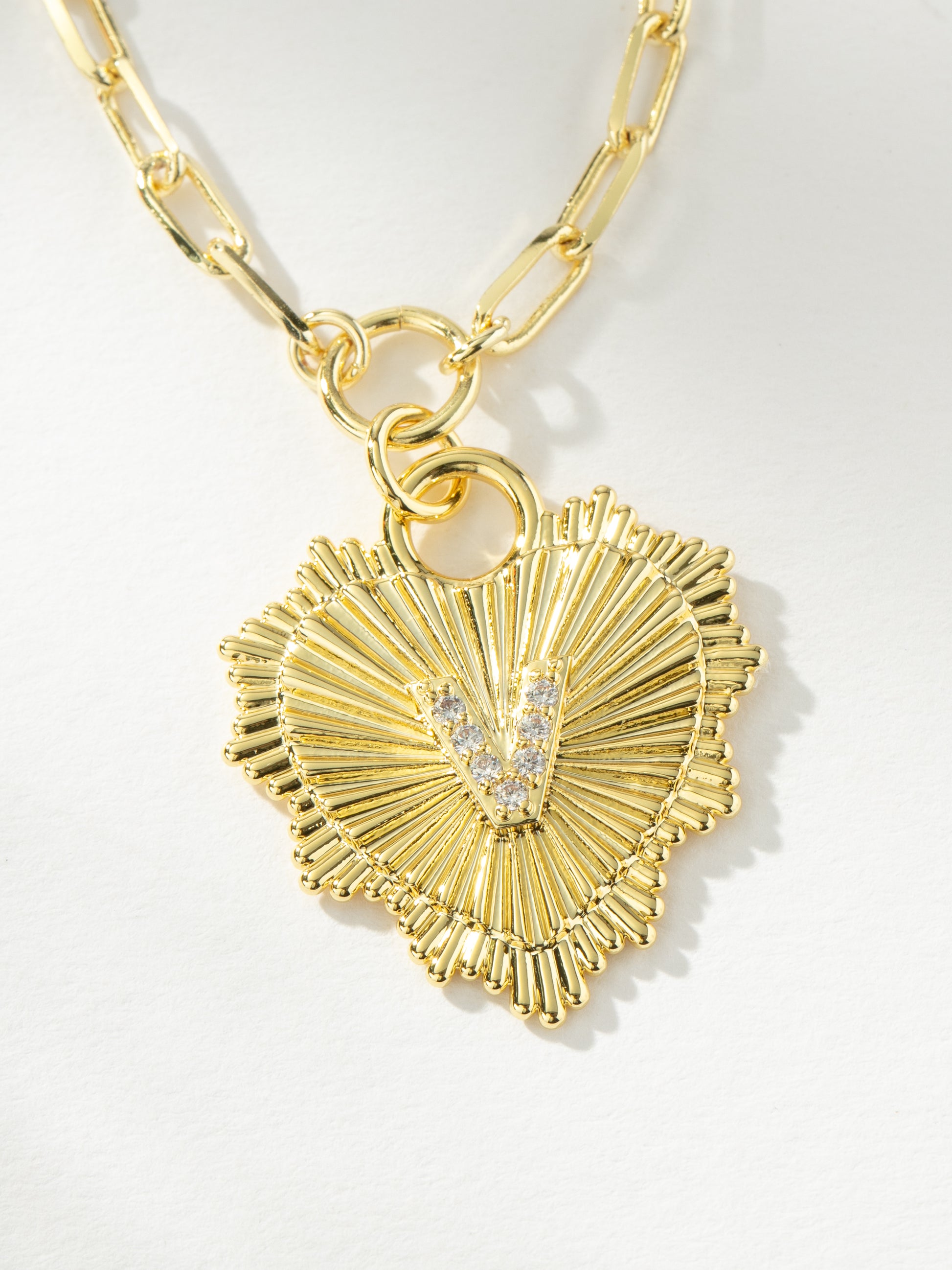 Lover Initial Necklace | Gold V | Product Image | Uncommon James