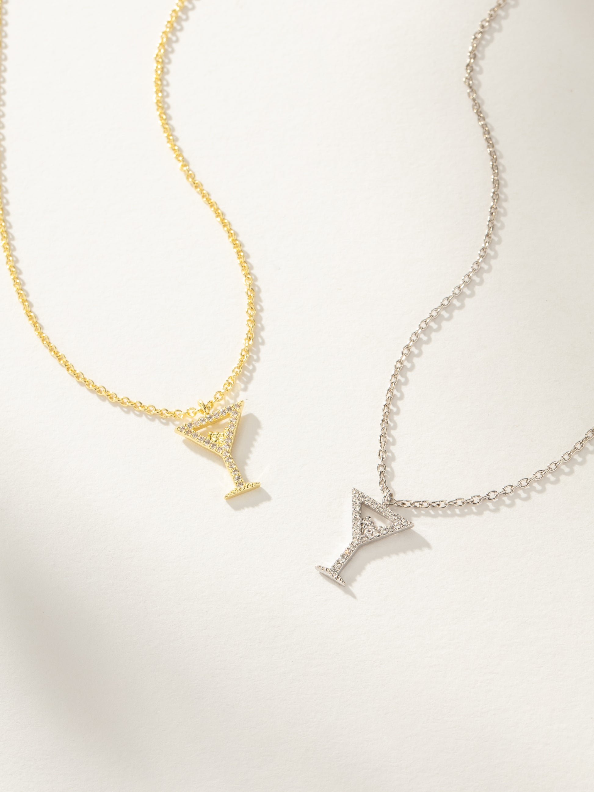 Martini Pendant Necklace | Gold Silver | Group Image | Uncommon James