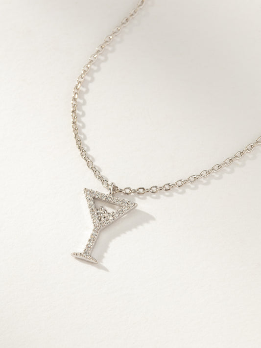 Martini Pendant Necklace | Silver | Product Image 2 | Uncommon James
