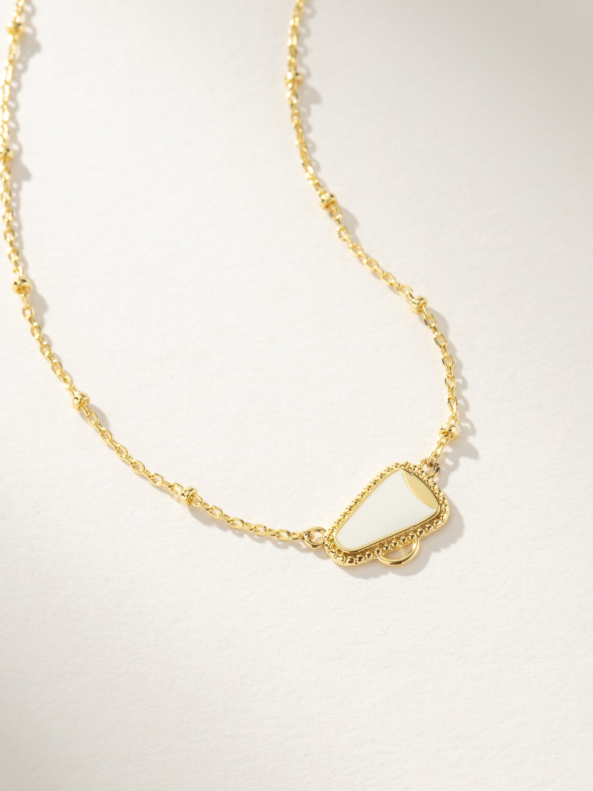 Cheer Megaphone Pendant Necklace | Gold | Product Image | Uncommon James