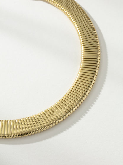 ["Omega Collar Necklace ", " Gold ", " Product Image ", " Uncommon James"]