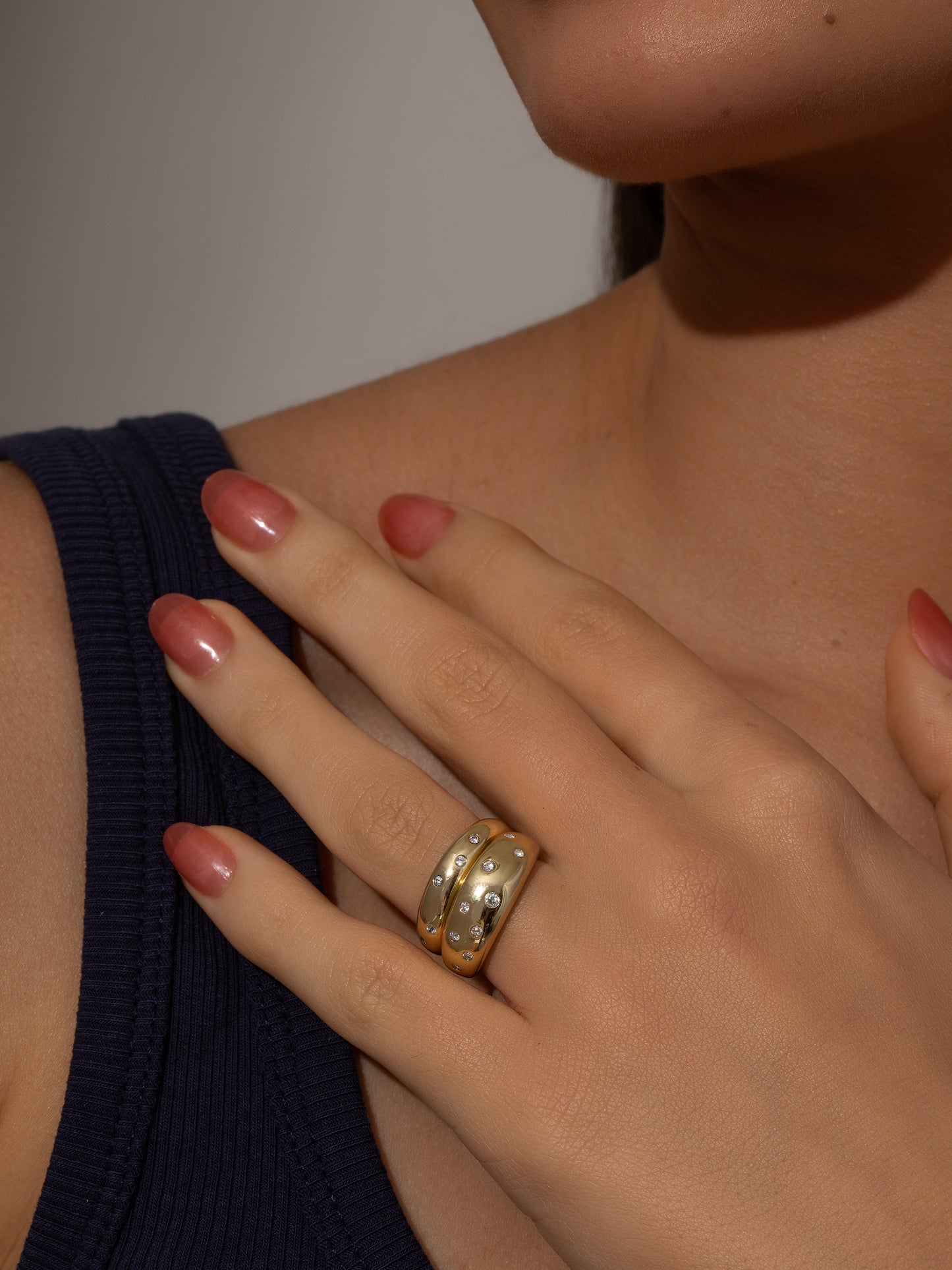 Cosmos Ring Stack (Set of 2) | Gold | Model Image | Uncommon James