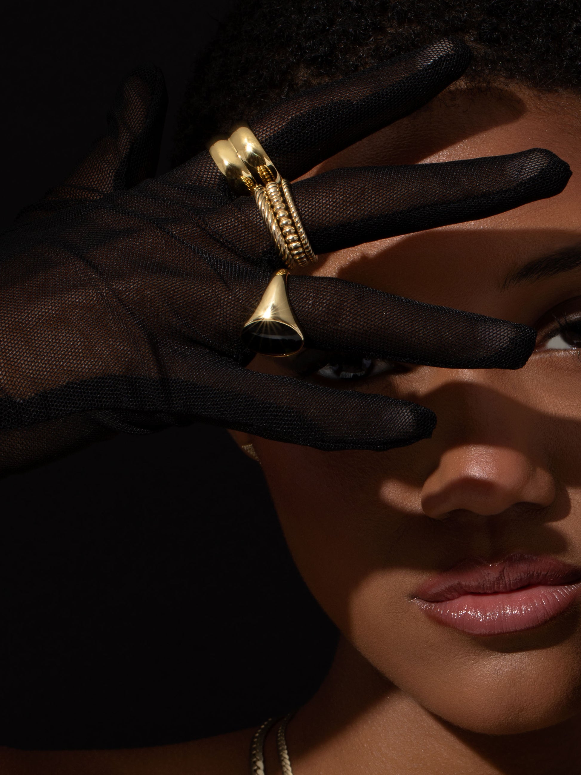 On The Move Ring Stack (Set of 3) | Gold | Campaign Image | Uncommon James