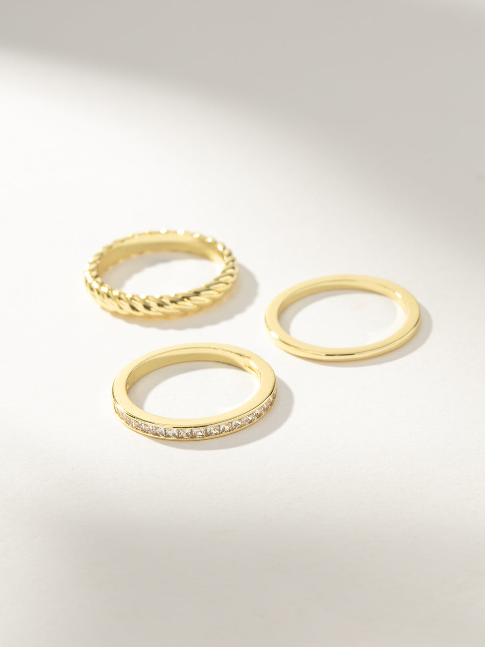 Rich Stack Rich Ring Stack in Gold | Ring Set of 3 | Uncommon James