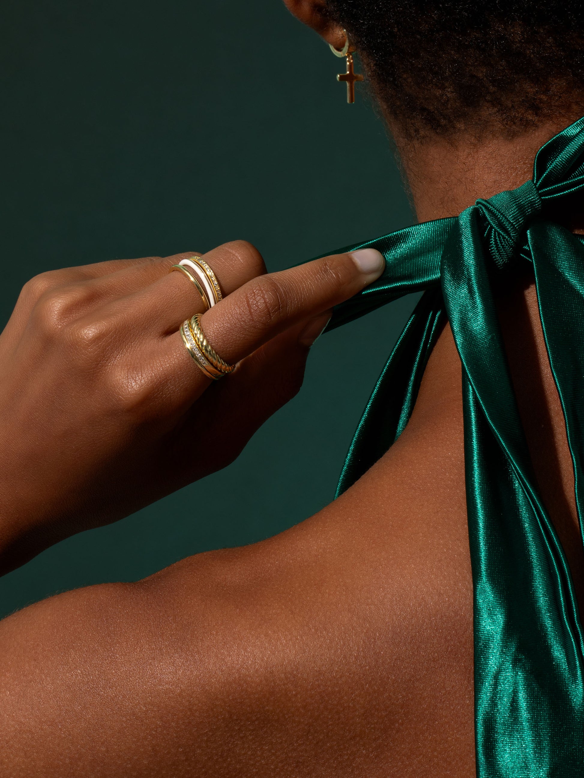 Rich Ring Stack (Set of 3) | Gold | Campaign Image | Uncommon James