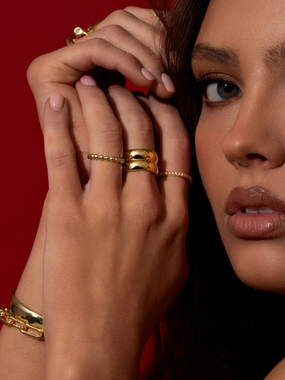 ["Sphere Ring ", " Gold ", " Campaign Image ", " Uncommon James"]