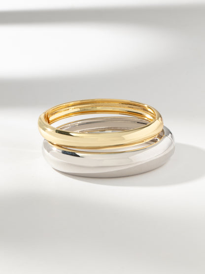 ["Mixed Metal Bangle Bracelet (Set of 2) ", " Mixed ", " Product Image ", " Uncommon James"]