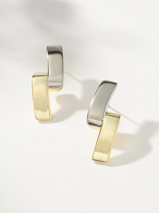 Mixed Metal Another Level Earrings | Mixed | Model Image | Uncommon James