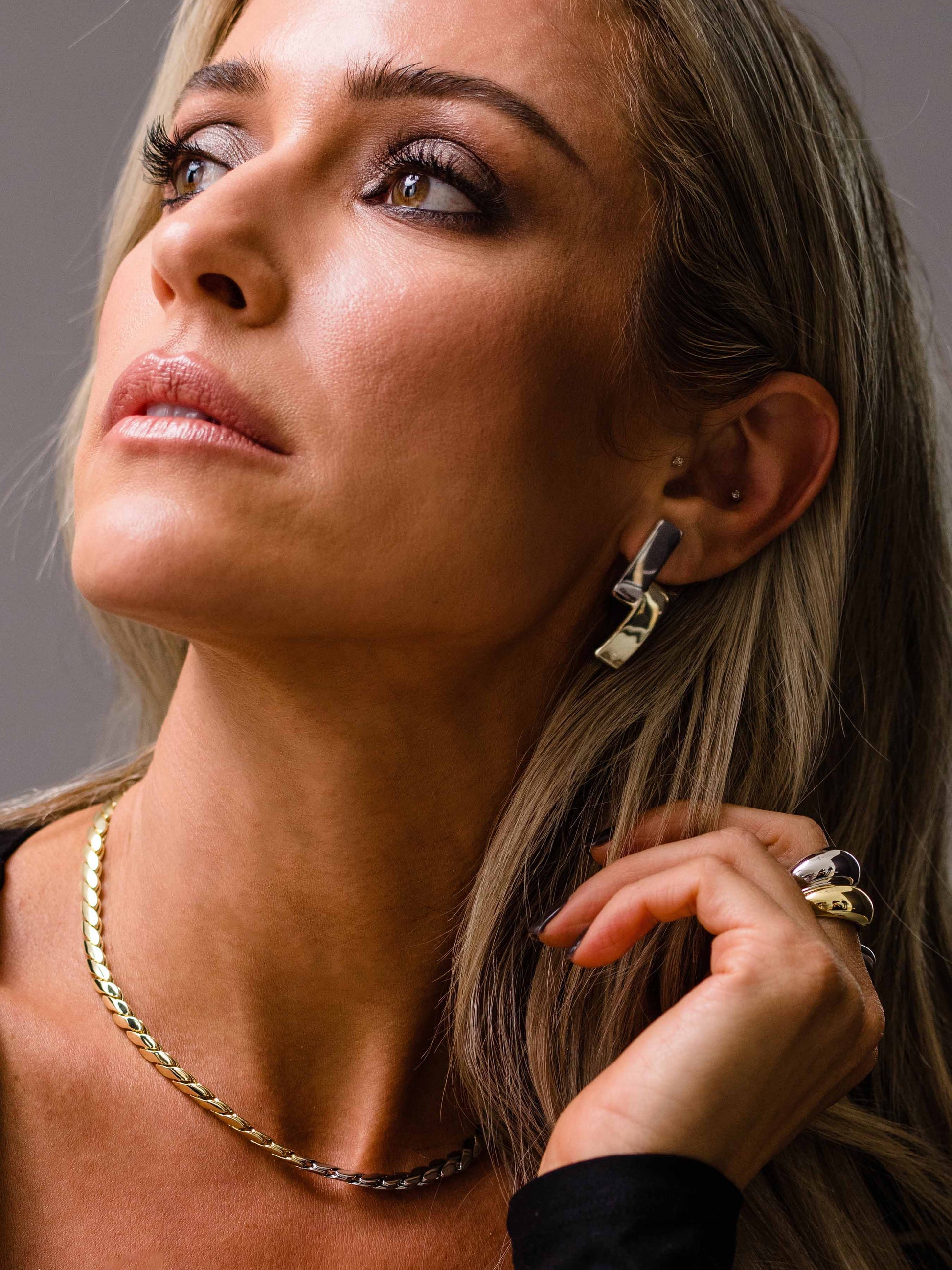 Mixed Metal Another Level Earrings | Mixed | Campaign Image | Uncommon James