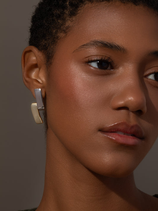 Mixed Metal Another Level Earrings | Mixed Metal | Model Image | Uncommon James
