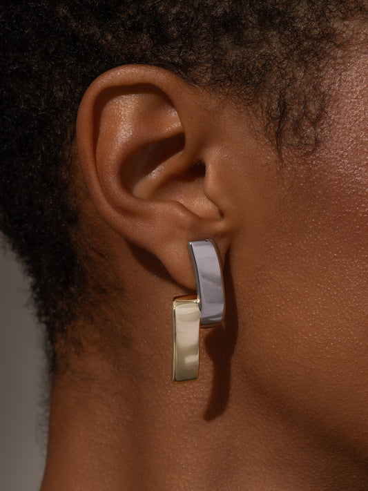 Mixed Metal Another Level Earrings | Mixed | Model Image | Uncommon James