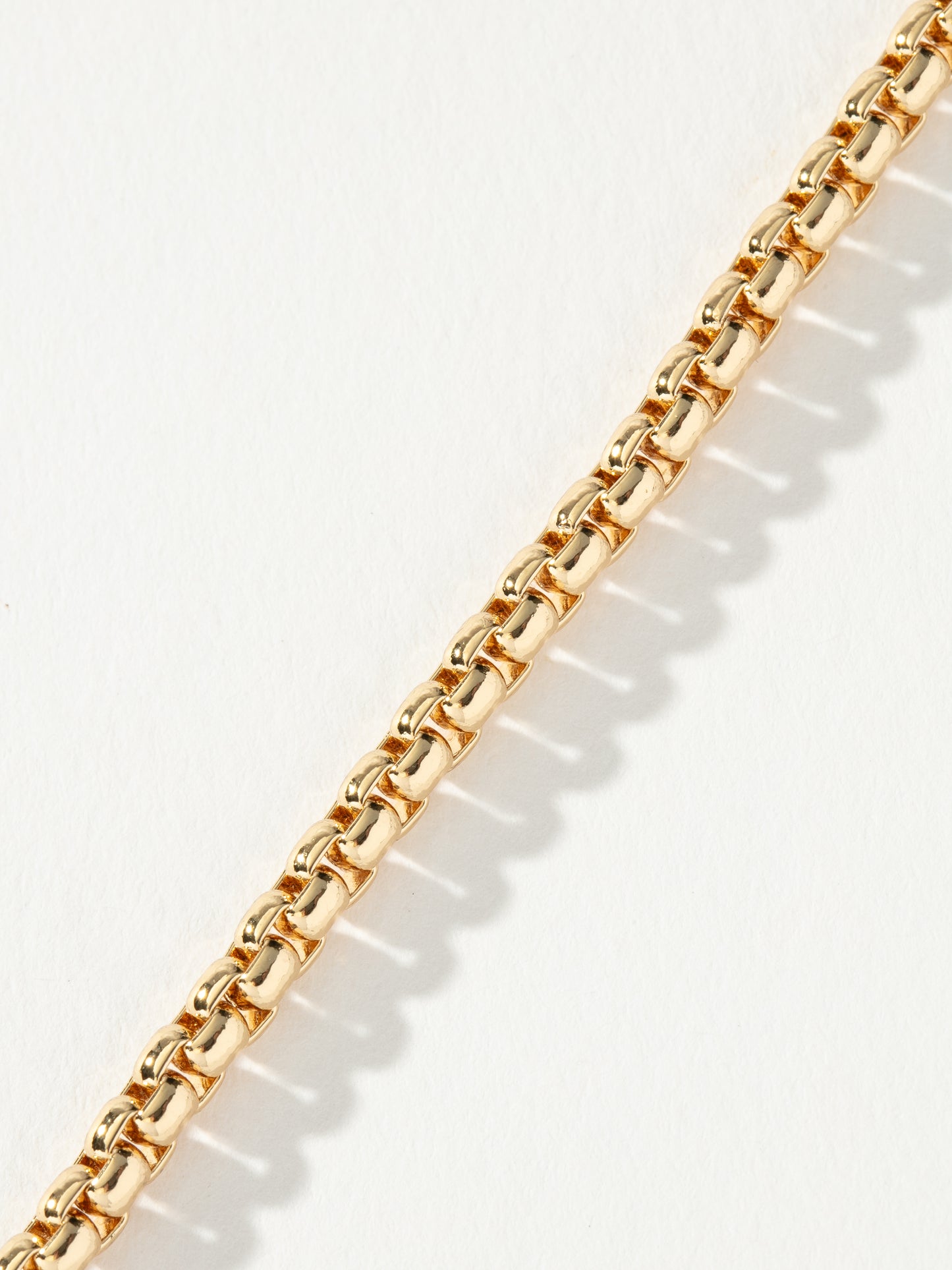 Men’s Round Box Chain Bracelet 3.5mm | Gold | Product Detail Image 2 | Uncommon James