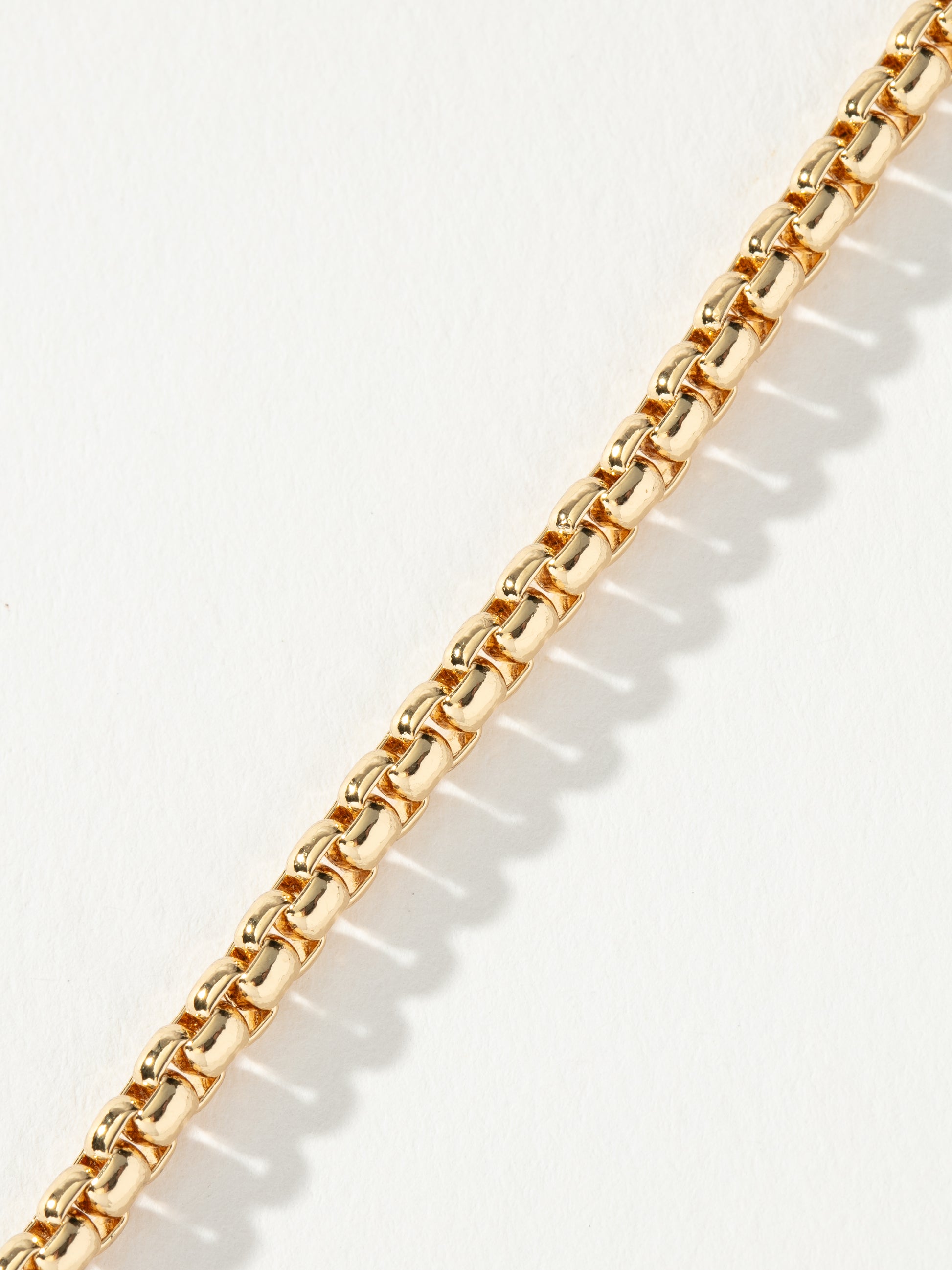 Men’s Round Box Chain Bracelet 3.5mm | Gold | Product Detail Image 2 | Uncommon James