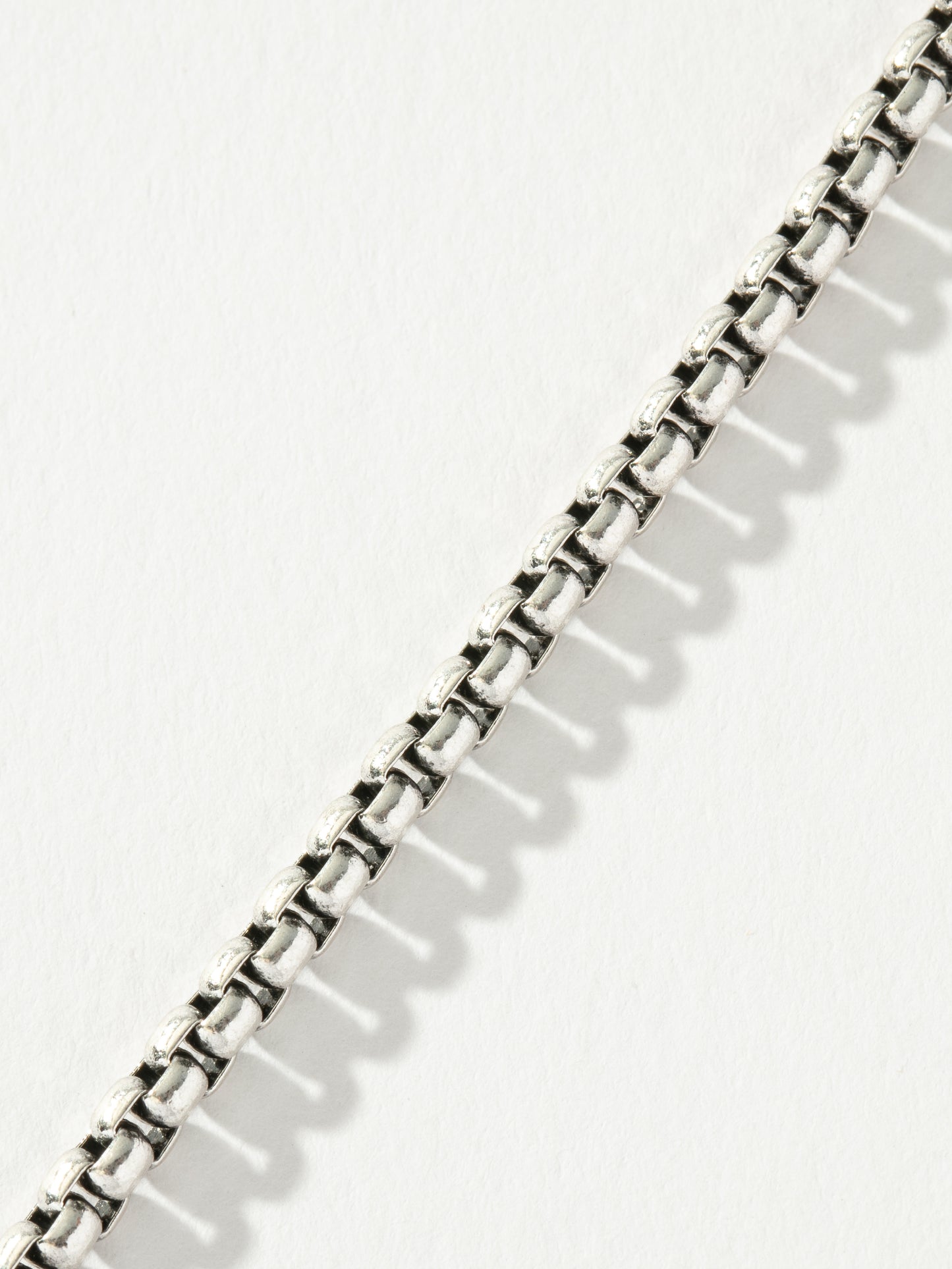 Men’s Round Box Chain Bracelet 3.5mm | Silver | Product Detail Image 2 | Uncommon James