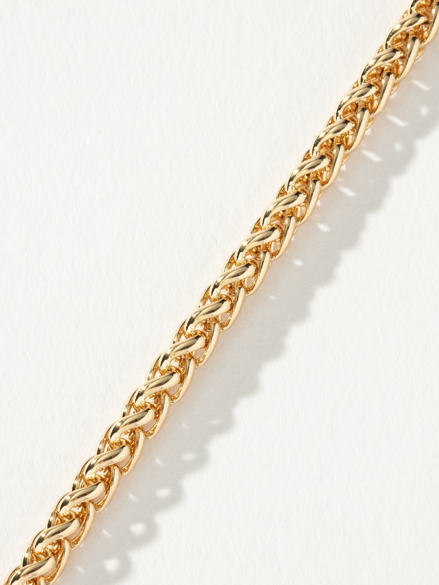 Men’s Wheat Chain Bracelet 4mm | Gold | Product Detail Image 2 | Uncommon James