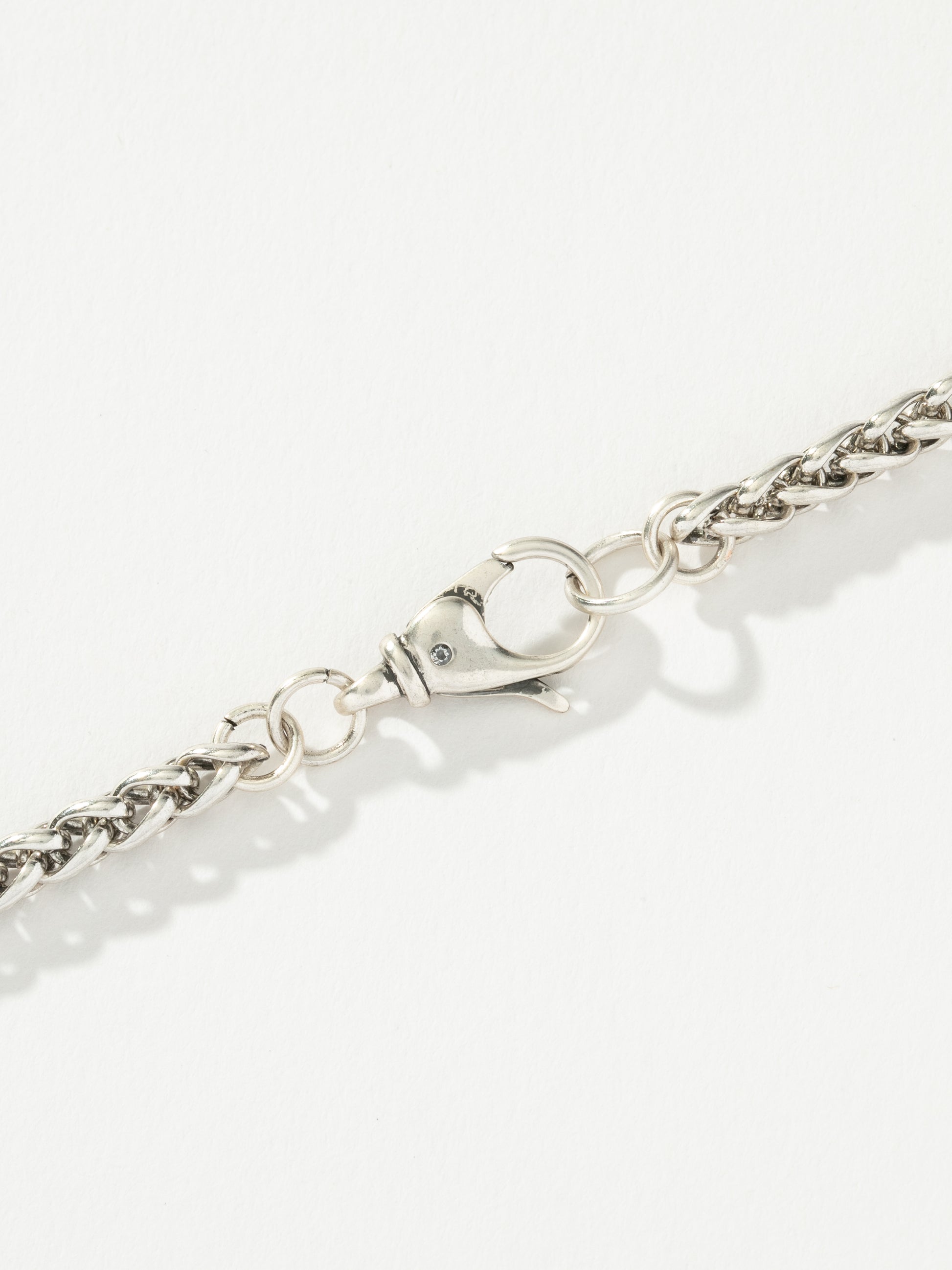 Men’s Wheat Chain Bracelet 4mm | Silver | Product Detail Image 3 | Uncommon James