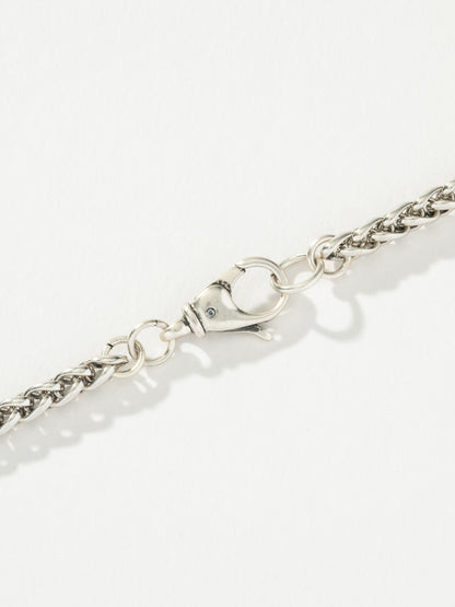 ["Men’s Wheat Chain Bracelet 4mm ", " Silver ", " Product Detail Image 3 ", " Uncommon James"]