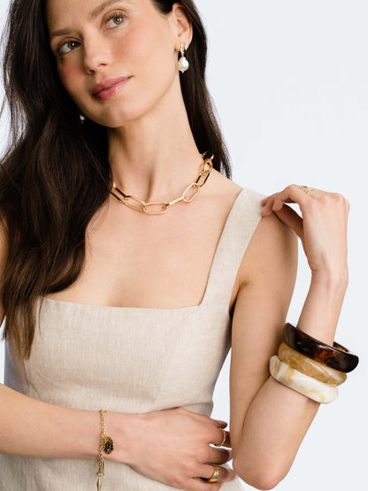 ["Beachy Resin Bangle Bracelets (Set of 3)"]