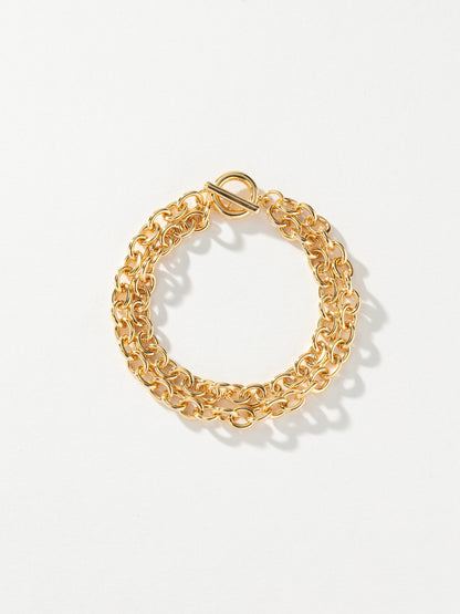 Double Up Charm Collector Bracelet | Gold | Product Image | Uncommon James