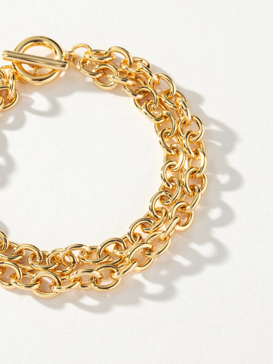 Double Up Charm Collector Bracelet | Gold | Product Image | Uncommon James