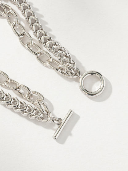 ["Double Chain Charm Collector Bracelet"]