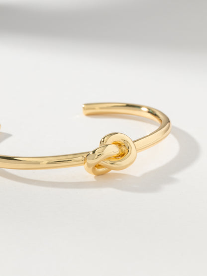 ["Forever Knot Cuff Bracelet ", " Gold ", " Product Image ", " Uncommon James"]