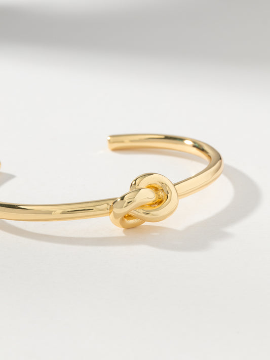 Forever Knot Cuff Bracelet | Gold | Product Image | Uncommon James