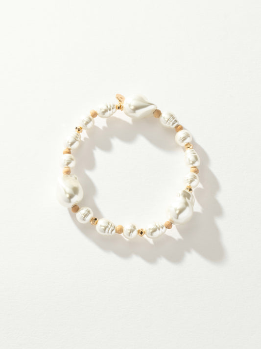 Oceanic Pearl Bracelet | Gold | Model Image | Uncommon James