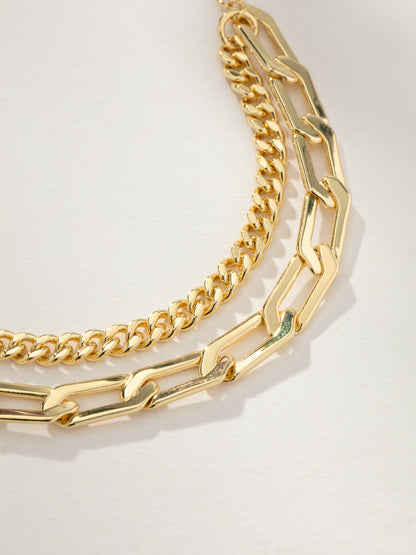["Suki Layered Chain Bracelet ", " Gold ", " Product Image ", " Uncommon James"]