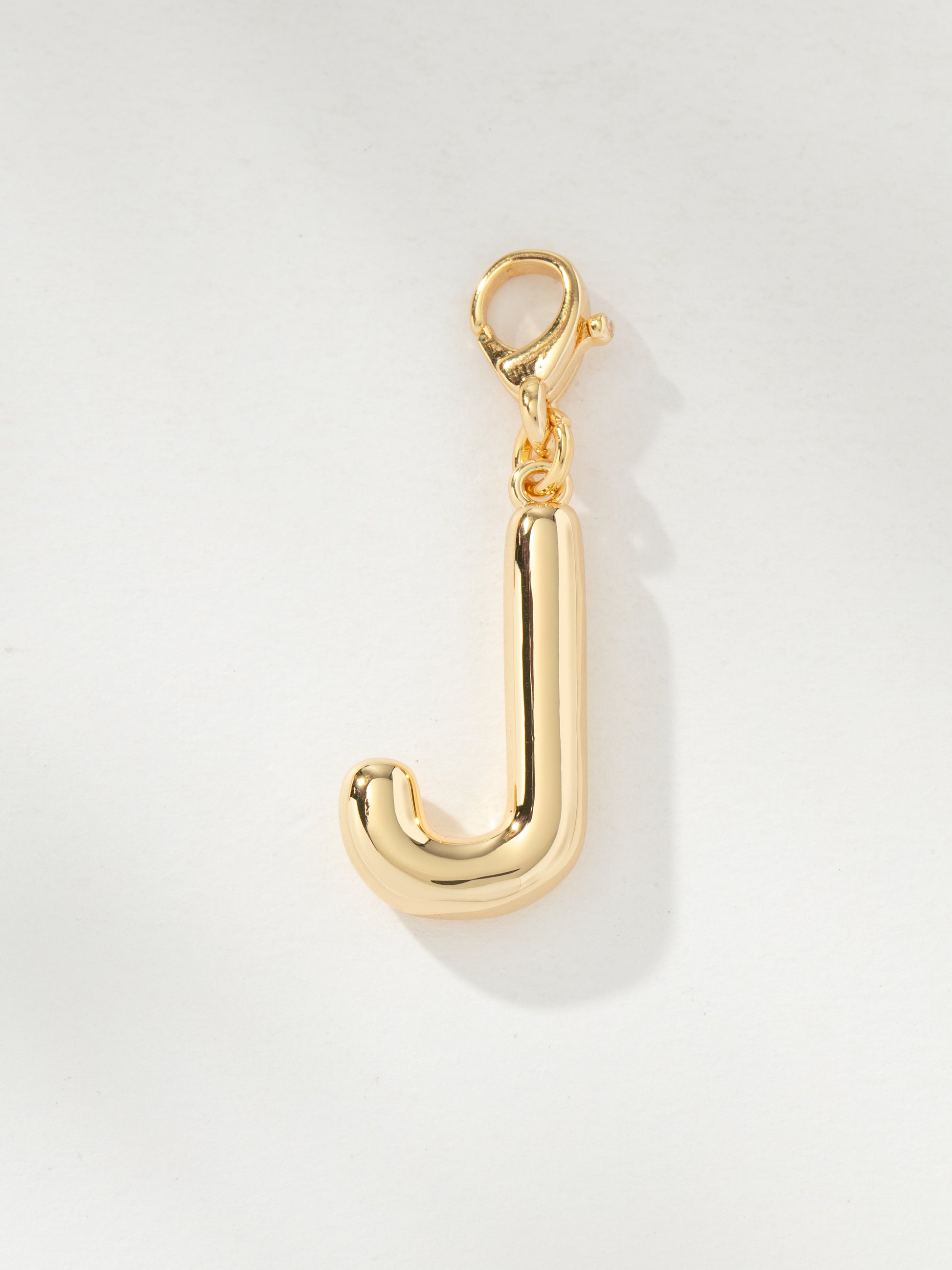 Bubble Letter Charm | Gold J | Product Image | Uncommon James